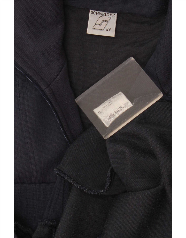 Schneider Mens Tracksuit Top Jacket Large Navy Blue Geometric Polyacrylic