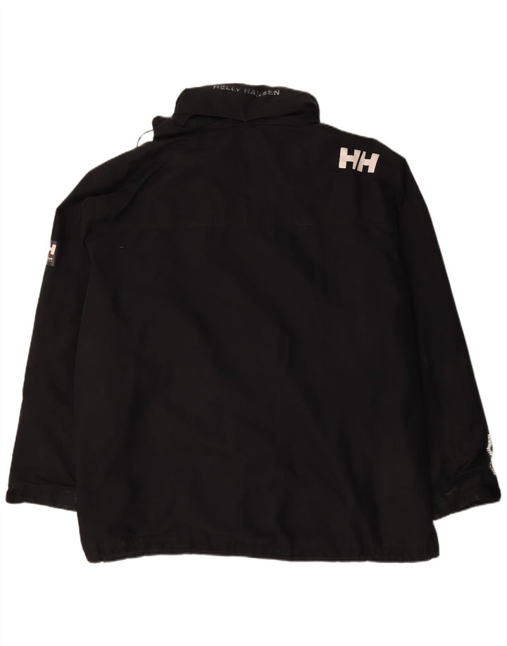 Helly Hansen Mens Graphic Windbreaker Jacket UK 46 3XL Black Polyester