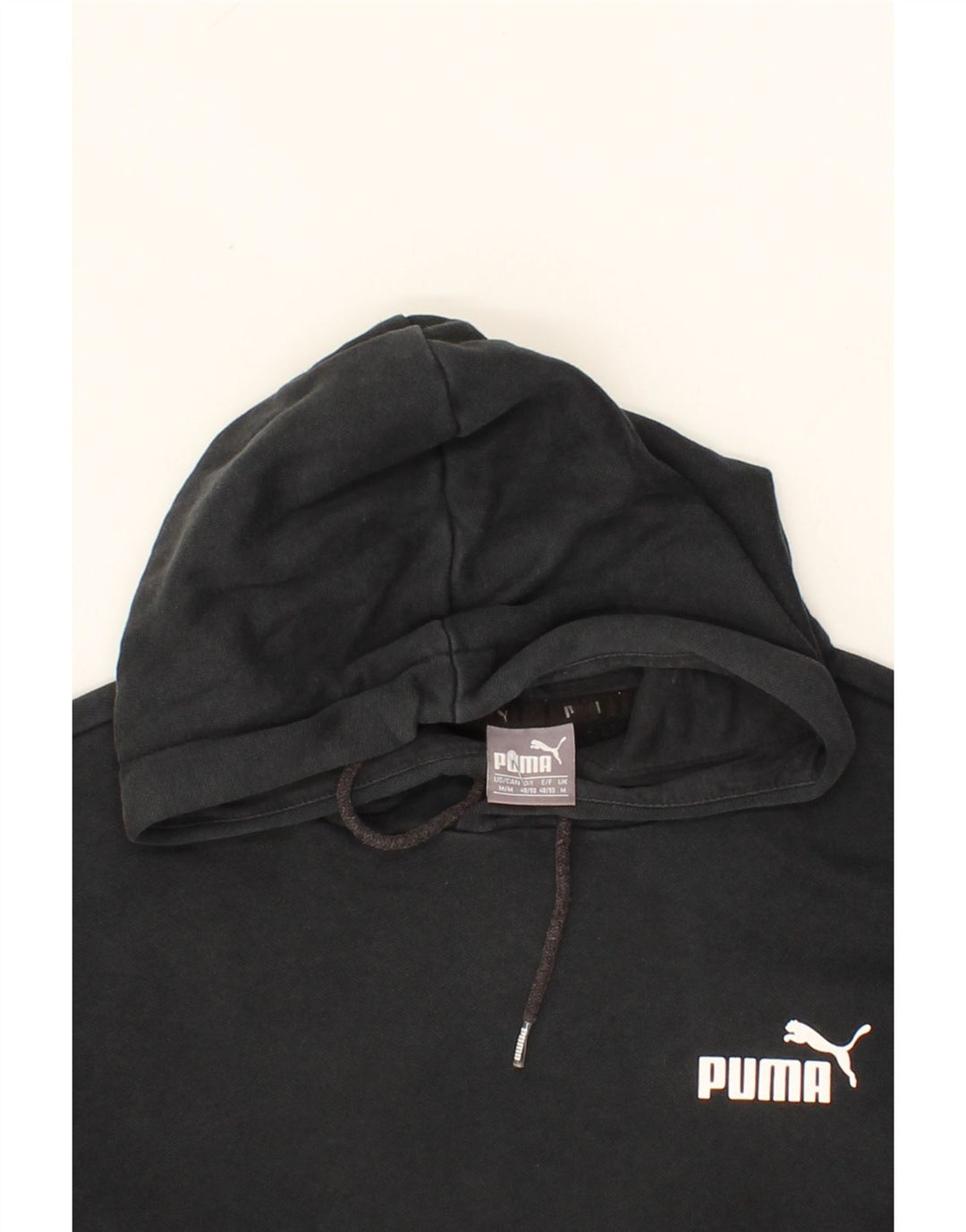 PUMA Mens Hoodie Jumper Medium Black Cotton Vintage Puma and Second-Hand Puma from Messina Hembry 