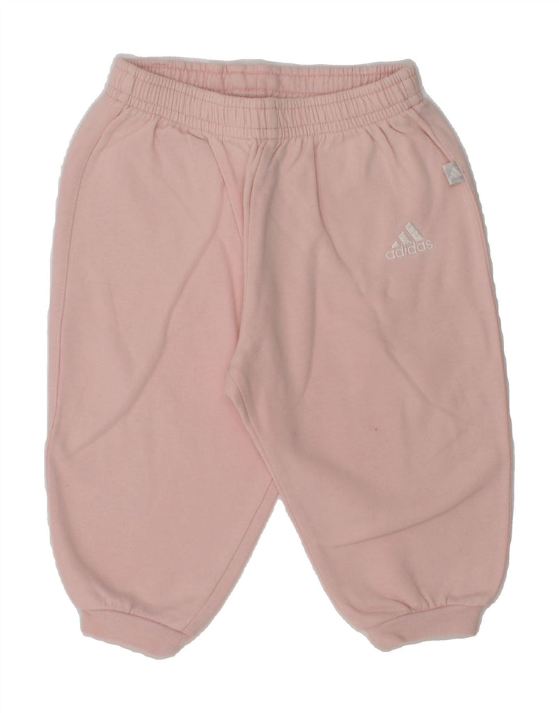 ADIDAS Baby Girls Joggers Tracksuit Trousers 6-9 Months Pink Cotton | Vintage Adidas | Thrift | Second-Hand Adidas | Used Clothing | Messina Hembry 