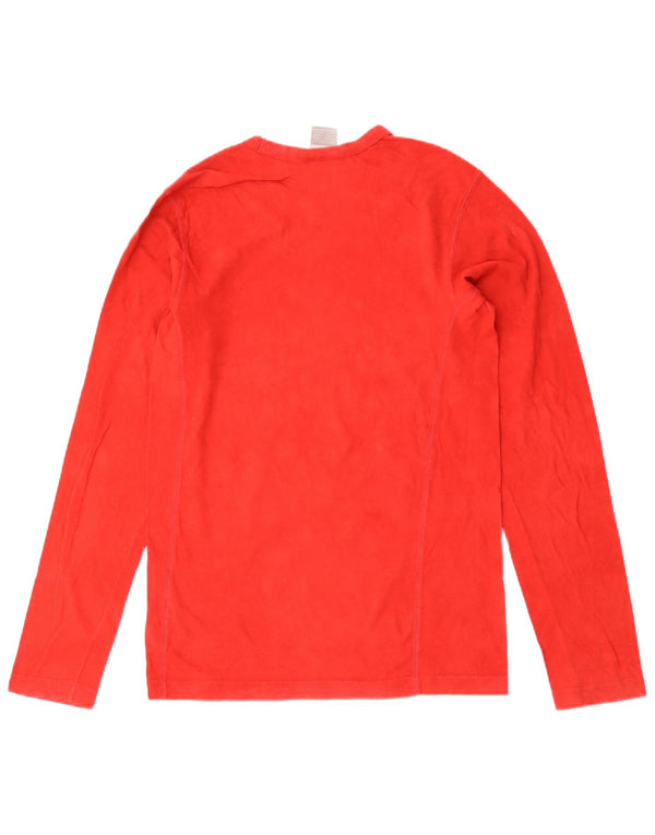 Nike Mens Top Long Sleeve UK 36/38 Small Red Cotton