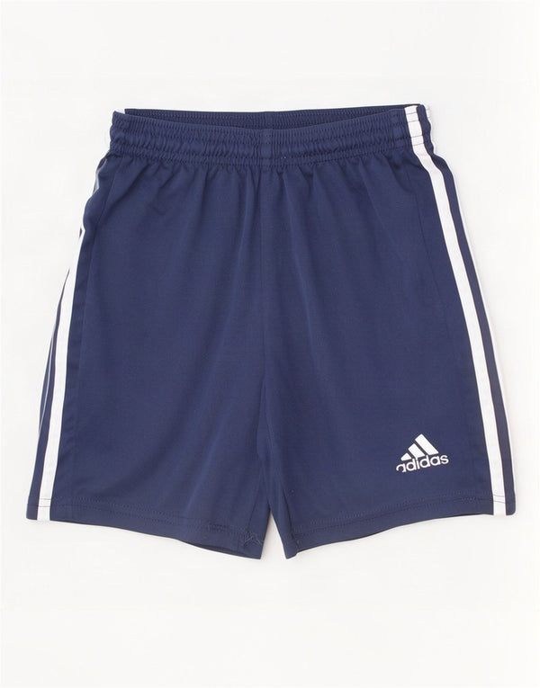 Adidas Boys Aeroready Sport Shorts 9-10 Years Navy Blue Polyester