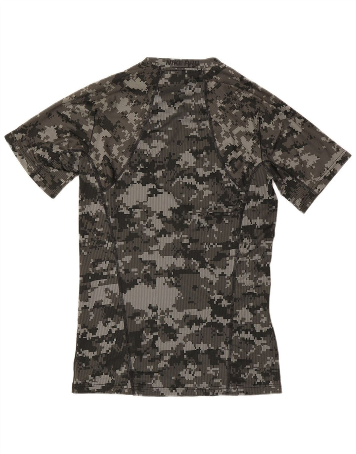 Nike Mens Fitted Graphic T-Shirt Top Small Grey Geometric Polyester