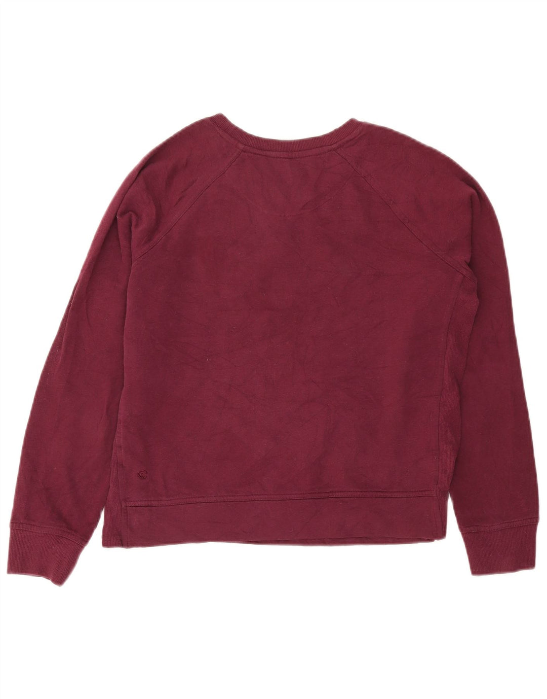 Champion Womens Crop Oversized Sweatshirt Jumper UK 10 Small Burgundy