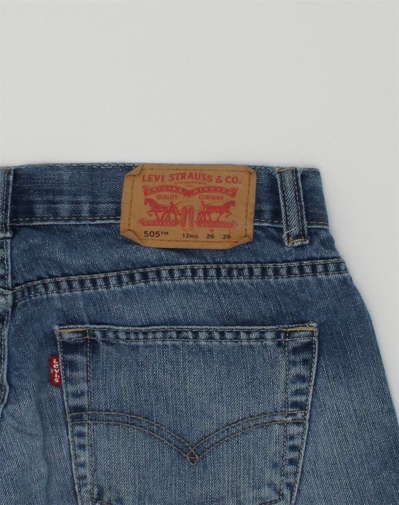 LEVI'S Boys 505 Regular Straight Jeans 11-12 Years W26 L26 Blue Cotton | Vintage Levi's | Thrift | Second-Hand Levi's | Used Clothing | Messina Hembry 