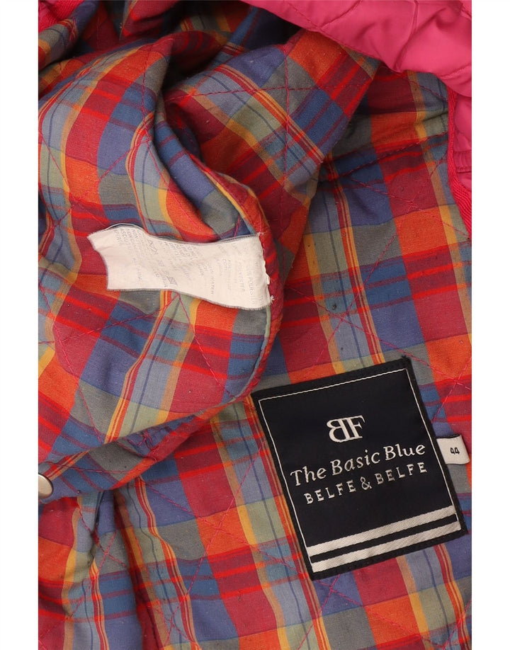 Belfe & Belfe Womens Oversized Quilted Coat IT 44 Medium Pink Polyester