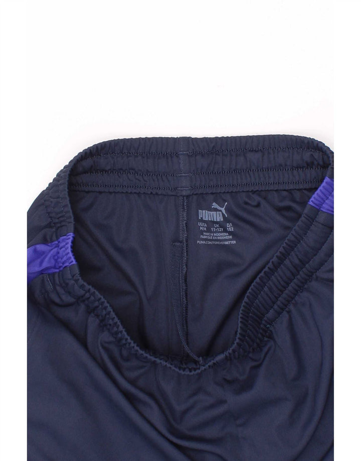 Puma Boys Sport Shorts 11-12 Years Navy Blue Colourblock Polyester