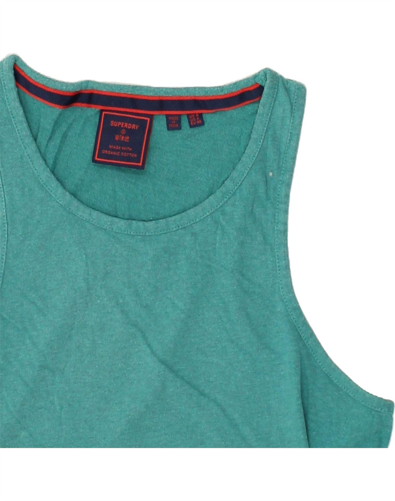 SUPERDRY Womens Vest Top UK 8 Small  Green Cotton | Vintage Superdry | Thrift | Second-Hand Superdry | Used Clothing | Messina Hembry 