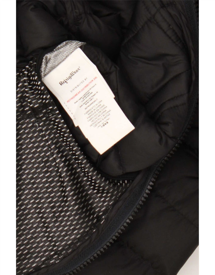 Refrigiwear Boys Hooded Padded Jacket 10-11 Years Black Polyamide
