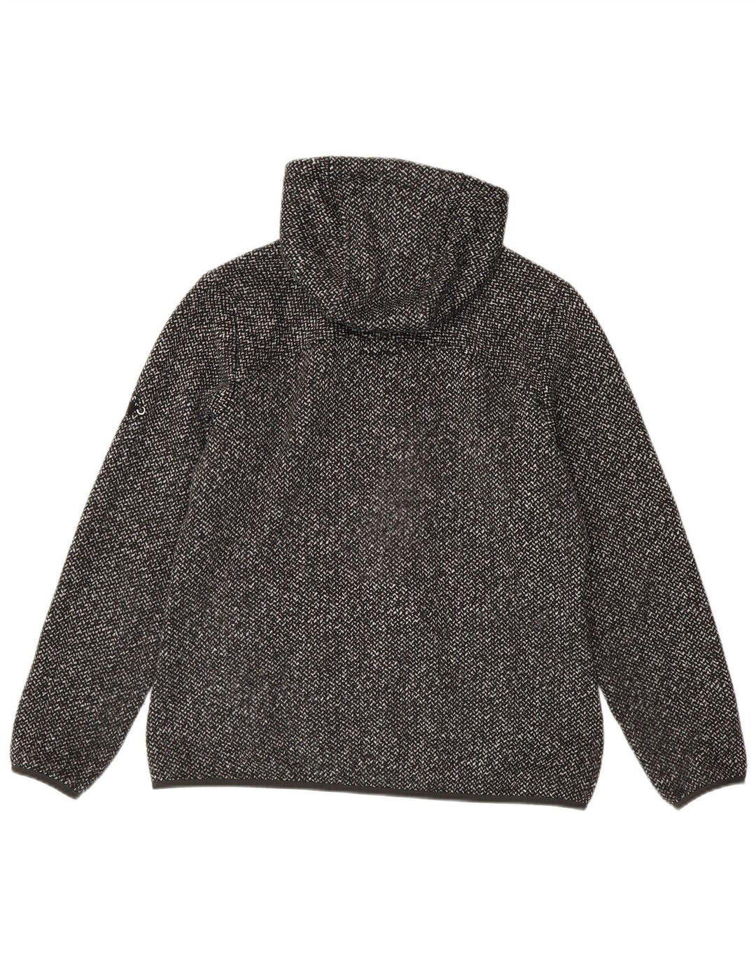 Mammut Womens Zip Hoodie Sweater UK 18 XL Grey Herringbone Polyester