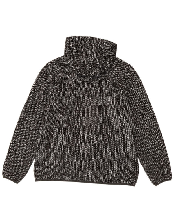 Mammut Womens Zip Hoodie Sweater UK 18 XL Grey Herringbone Polyester