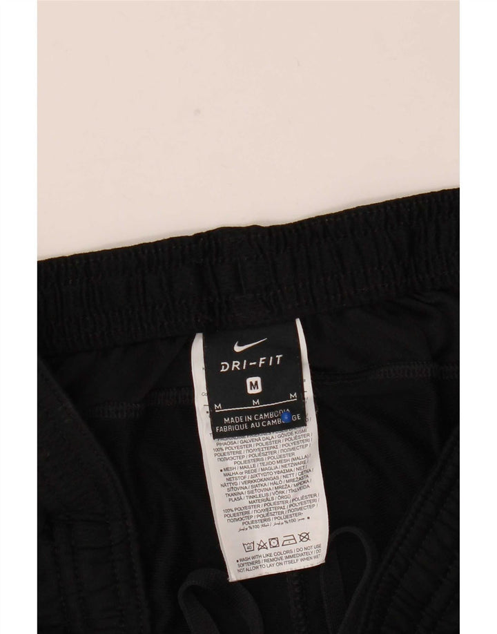 Nike Mens Dri Fit Tracksuit Trousers Medium Black Colourblock Polyester