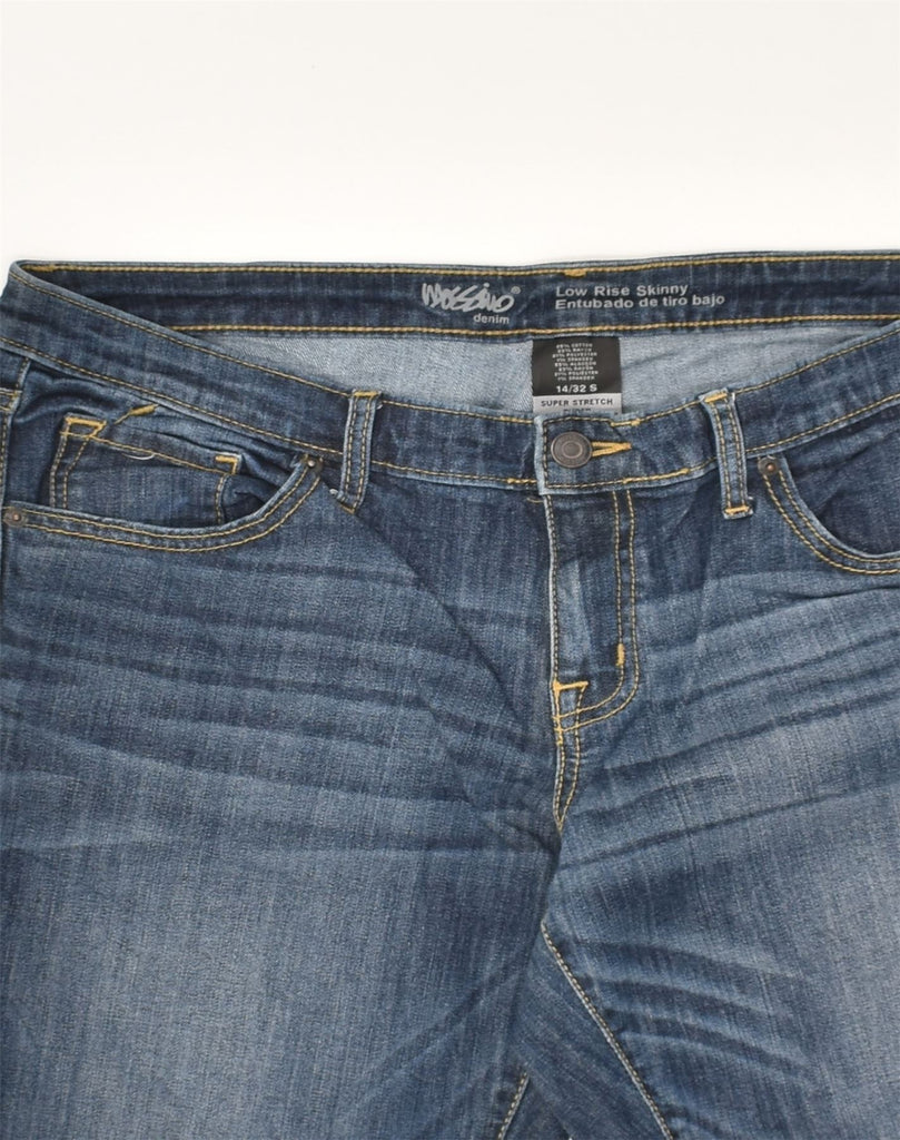 MOSSIMO Womens Stretch Low Waist Skinny Jeans UK 14 Large W32 L28 Blue | Vintage Mossimo | Thrift | Second-Hand Mossimo | Used Clothing | Messina Hembry 