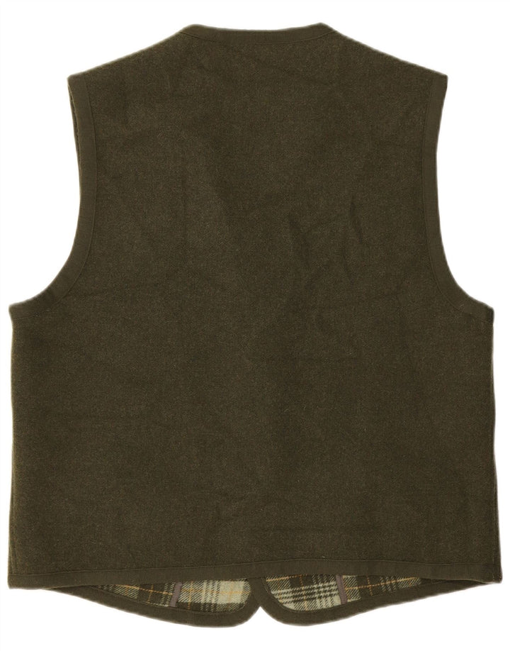 Pierre Cardin Mens Waistcoat IT 56 XL Khaki Wool