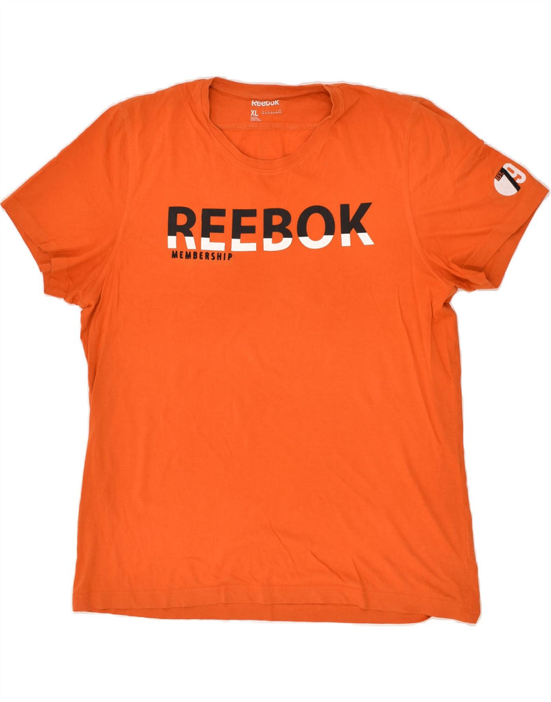 REEBOK Mens Graphic T-Shirt Top XL Orange | Vintage Reebok | Thrift | Second-Hand Reebok | Used Clothing | Messina Hembry 