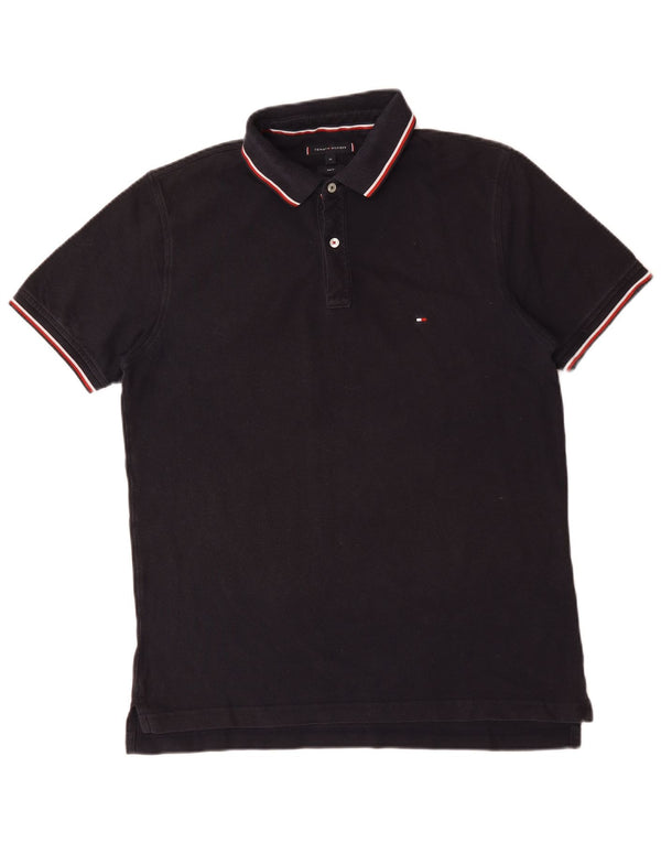 Tommy Hilfiger Mens Slim Fit Polo Shirt XL Navy Blue Cotton