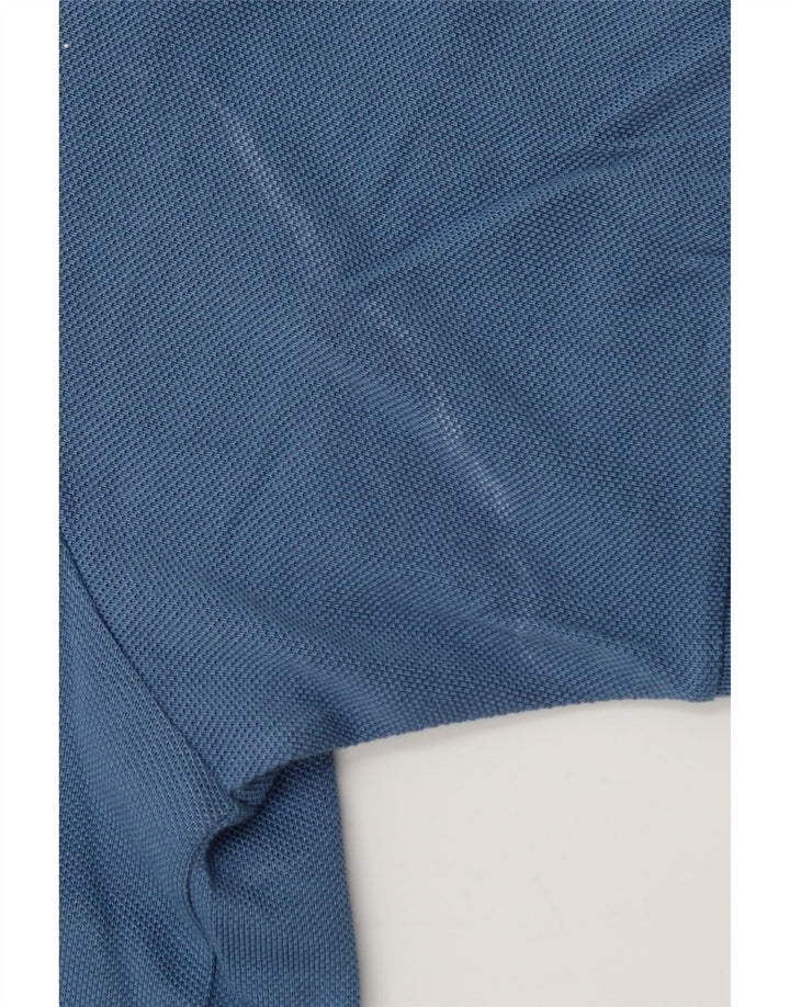 Lacoste Mens Polo Shirt Size 4 Medium Blue Cotton