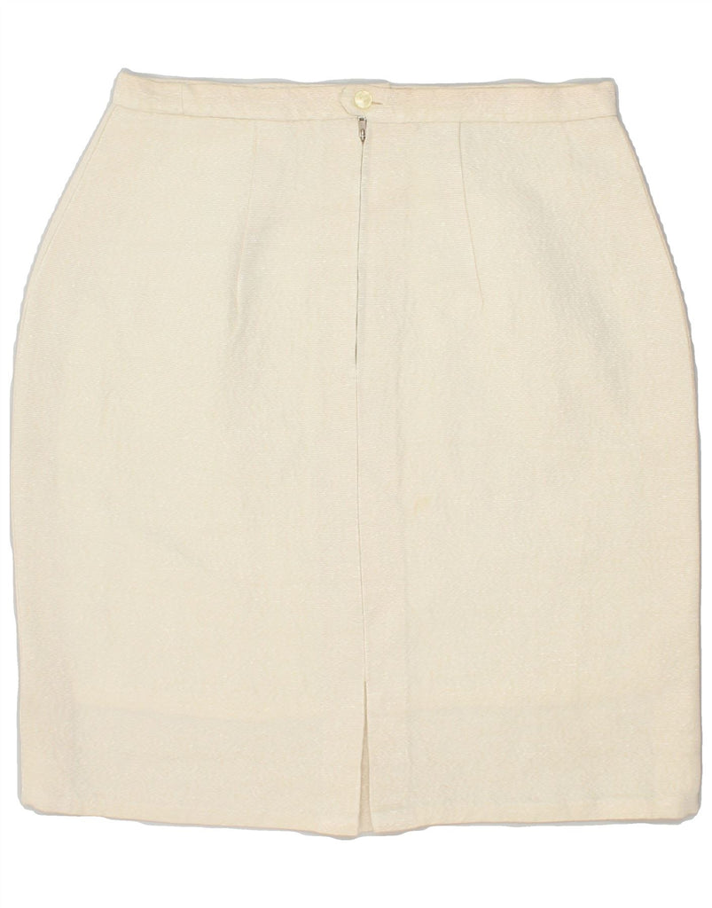 VINTAGE Womens Pencil Skirt W30 Medium Off White Vintage Vintage and Second-Hand Vintage from Messina Hembry 