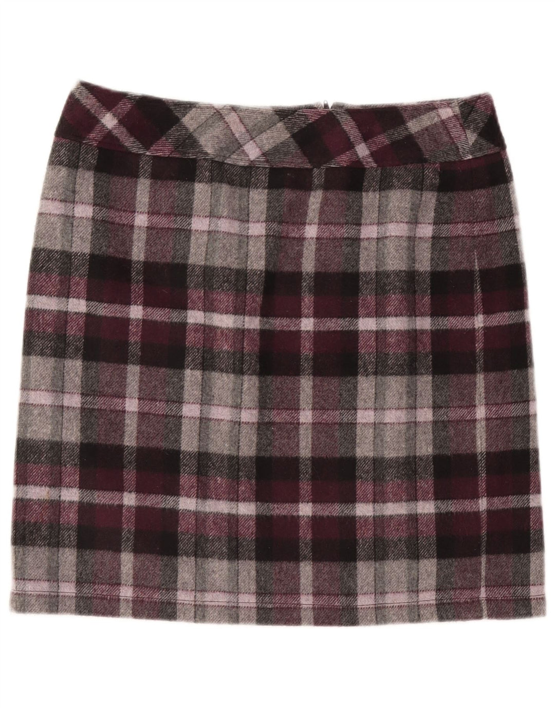 STEILMANN  Womens Straight Skirt UK 16 Large W38 Burgundy Check