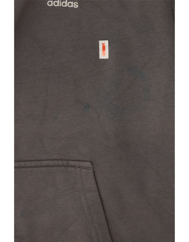 Adidas Mens Hoodie Jumper Small Grey Cotton