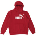 PUMA Mens Graphic Hoodie Jumper Medium Maroon Cotton