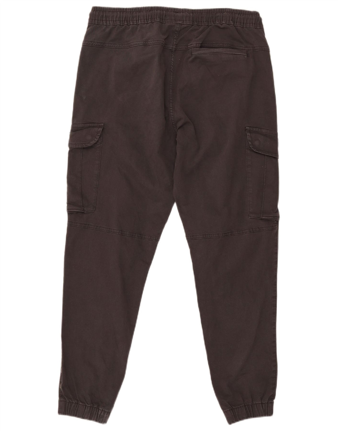 Zara Mens Joggers Cargo Trousers EU 42 Large W32 L28 Black Cotton