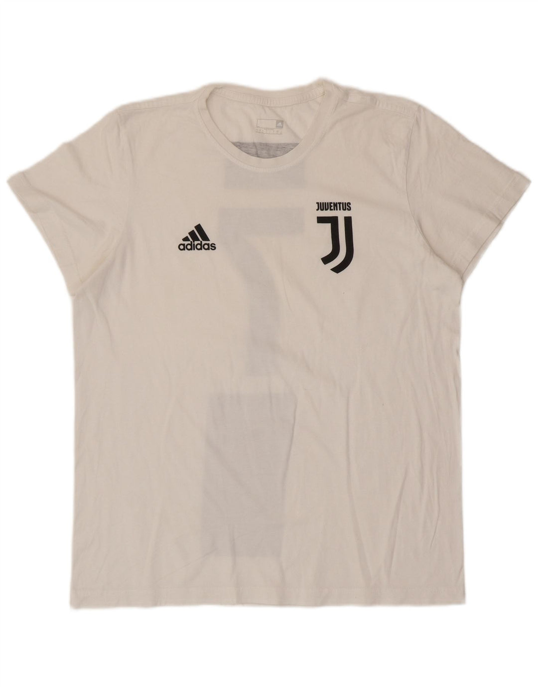 ADIDAS Mens Juventus Graphic T-Shirt Top Large Off White