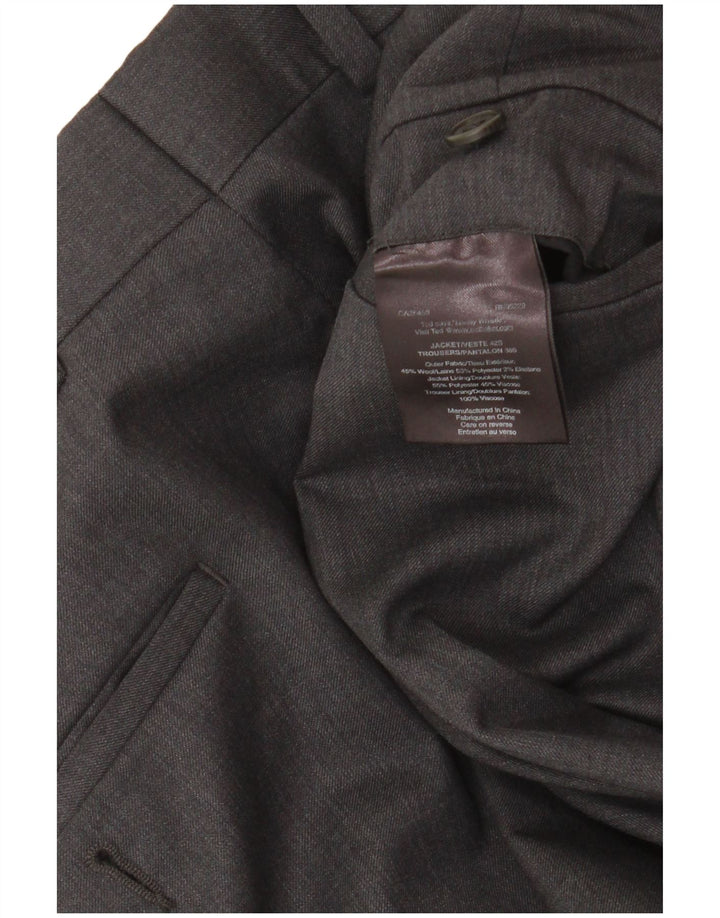 Ted Baker Mens Stretch 2 Button 2 Piece Suit UK 42 XL W36 L30 Grey Wool