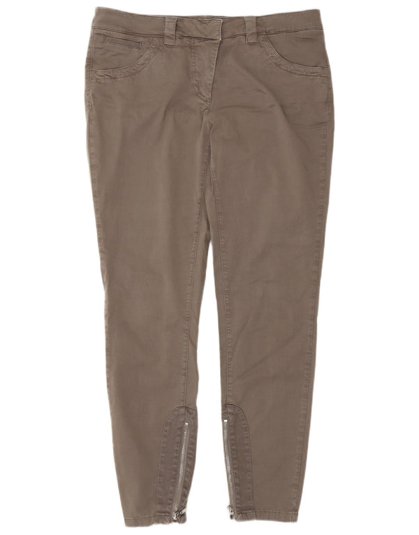 Trussardi Womens Skinny Casual Trousers IT 46 Large W32 L28 Grey Cotton