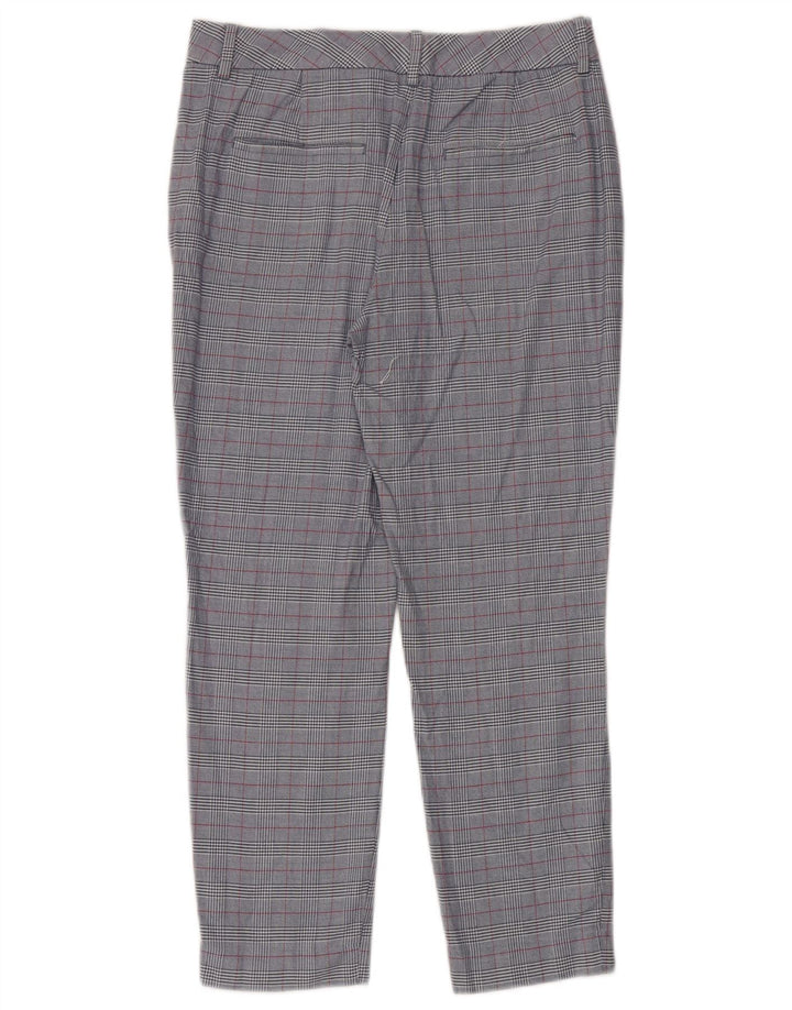 Massimo Dutti Womens Chino Trousers EU 38 Small W30 L26 Blue Houndstooth