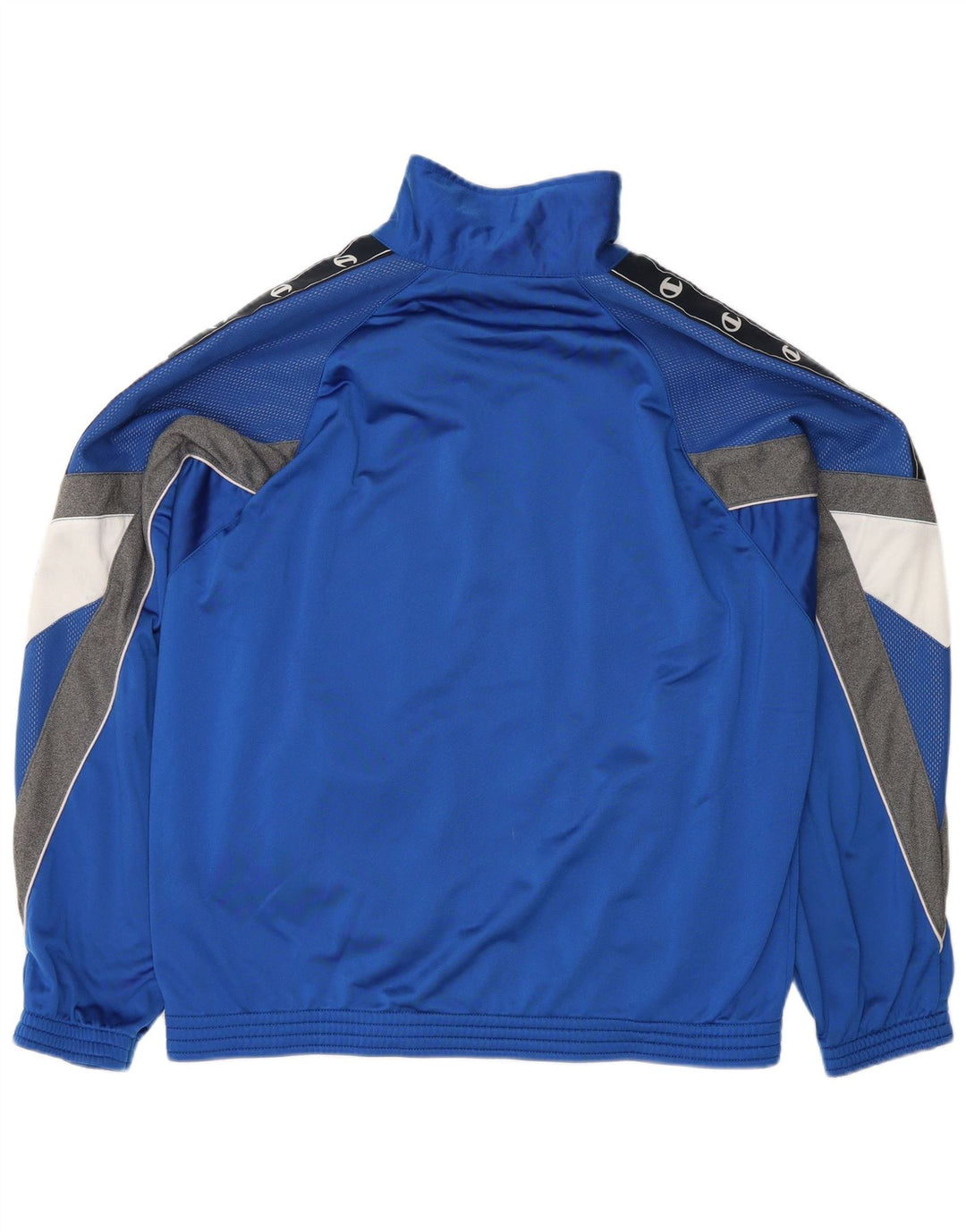 Champion Mens Graphic Tracksuit Top Jacket Large Blue Colourblock Polyester