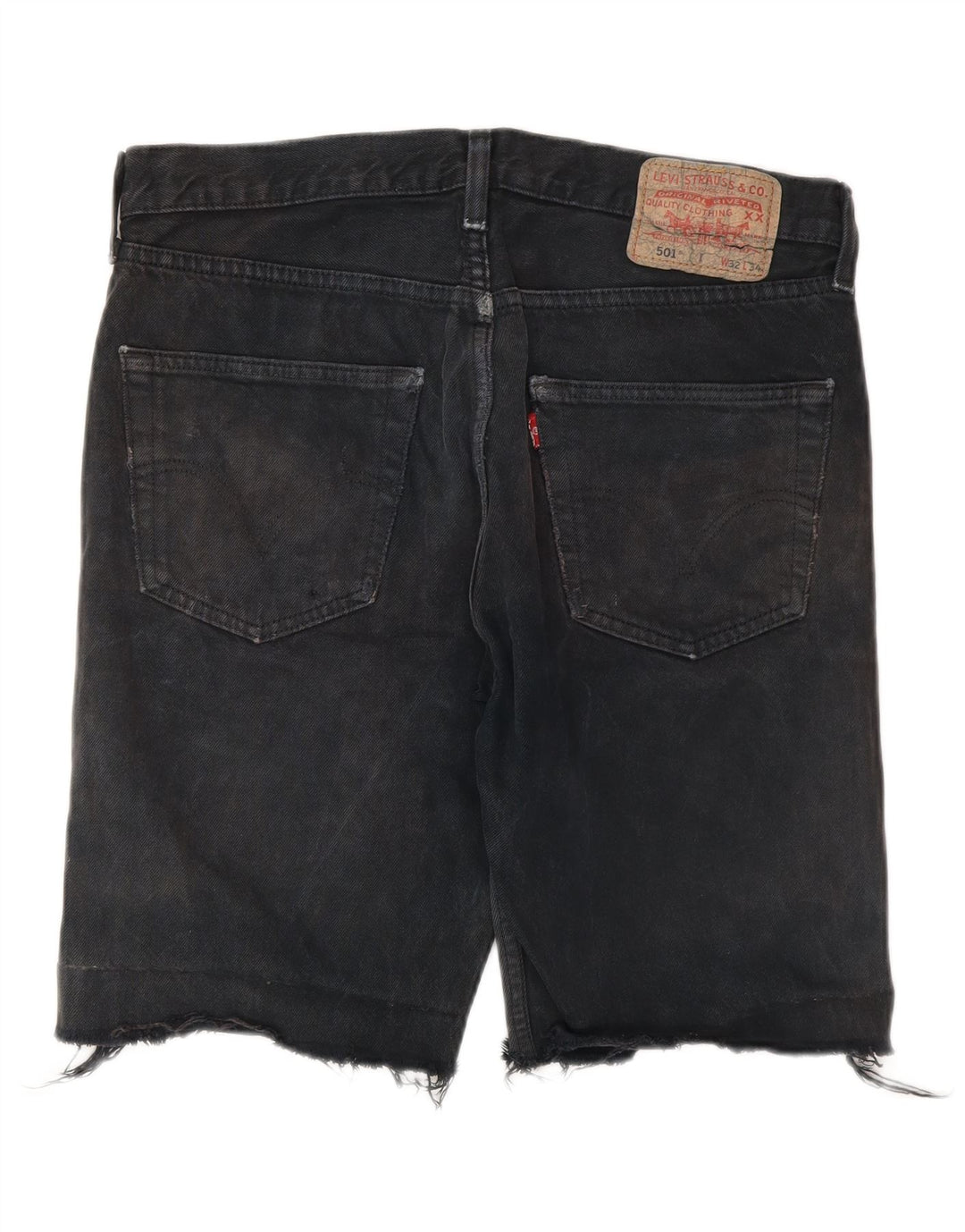 LEVI'S Mens 501 Denim Shorts W32 Medium Black Cotton