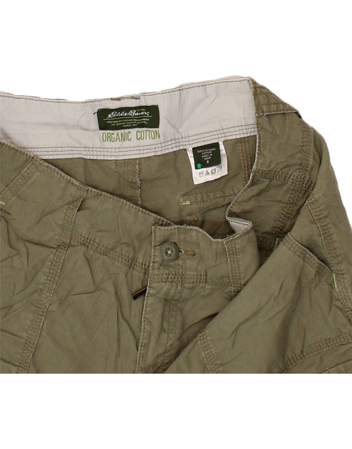 EDDIE BAUER Womens Cargo Shorts US 6 Medium W30  Khaki Cotton Vintage Eddie Bauer and Second-Hand Eddie Bauer from Messina Hembry 