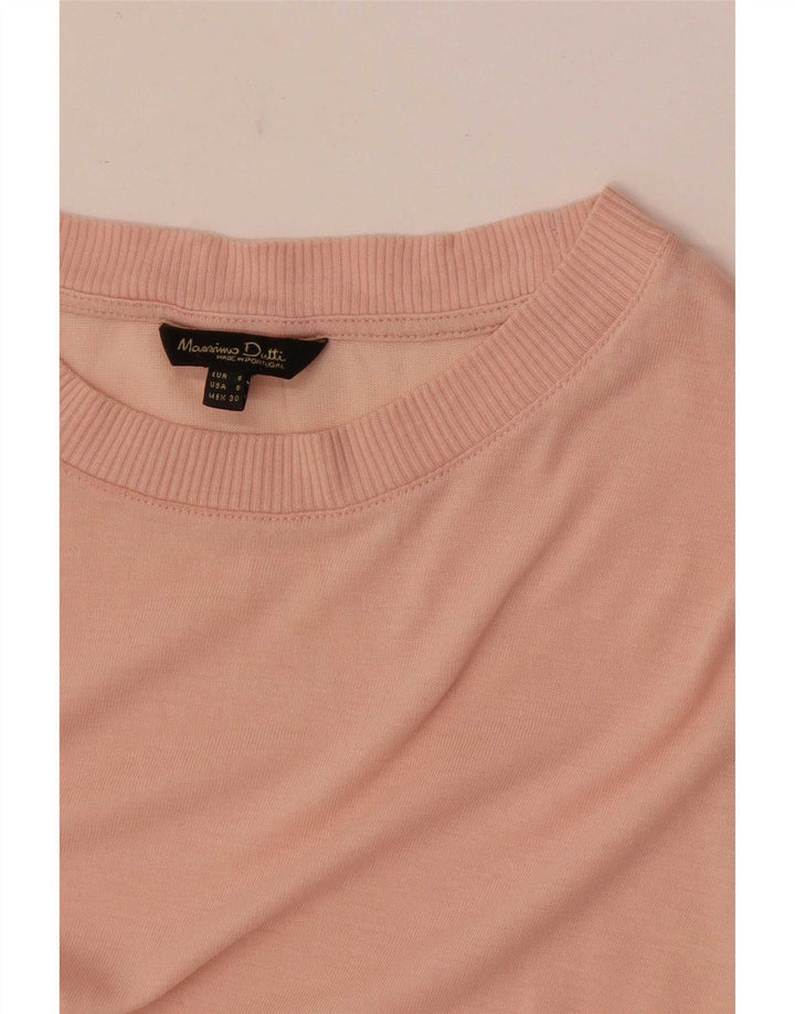 Massimo Dutti Womens Top Long Sleeve UK 8 Small Pink