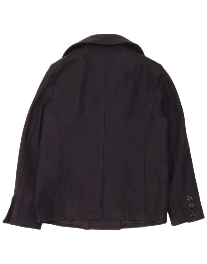 Marina Yachting Womens Pea Coat IT 44 Medium Black New Wool