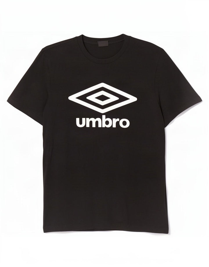 Umbro Mens Graphic T-Shirt Top Large Black Cotton