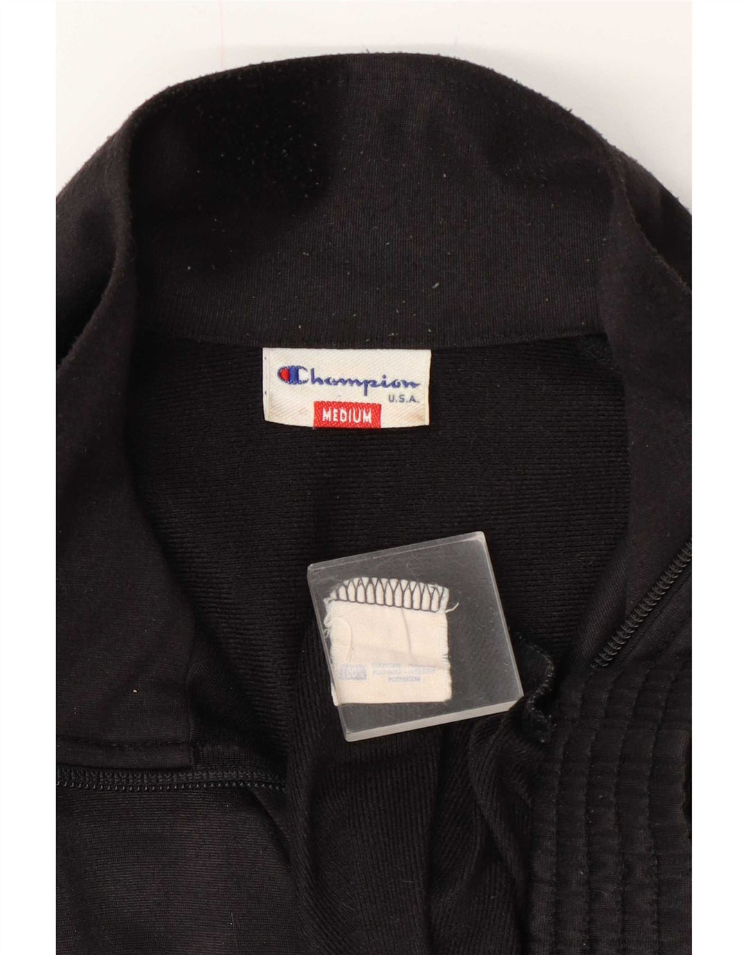 Champion Mens Graphic Tracksuit Top Jacket Medium Black Colourblock
