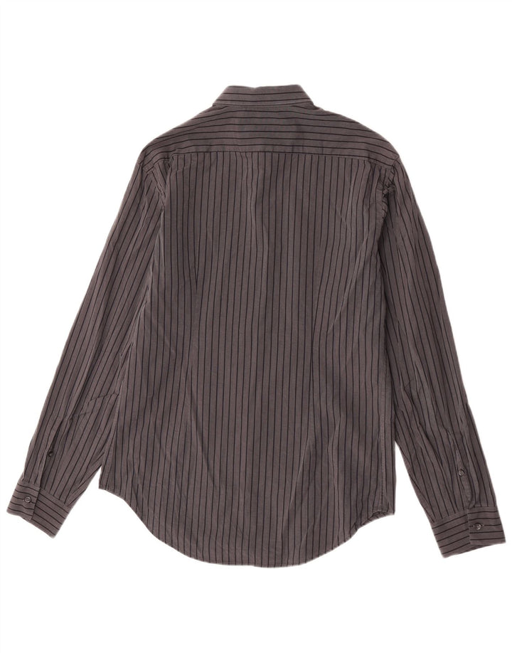 Zara Mens Shirt Large Grey Pinstripe