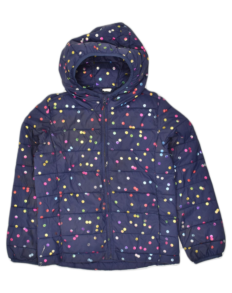 GAP Girls Hooded Padded Jacket 15-16 Years 2XL Navy Blue Spotted Nylon | Vintage Gap | Thrift | Second-Hand Gap | Used Clothing | Messina Hembry 