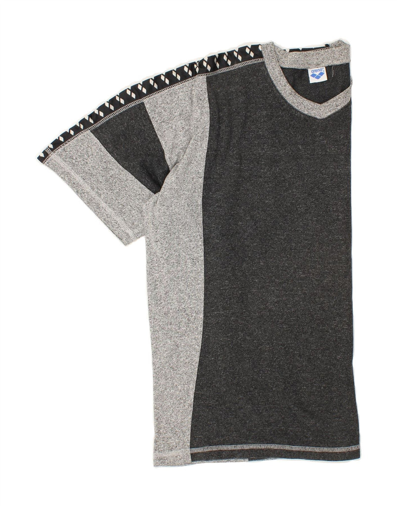 ARENA Mens T-Shirt Top Medium Grey Colourblock | Vintage Arena | Thrift | Second-Hand Arena | Used Clothing | Messina Hembry 