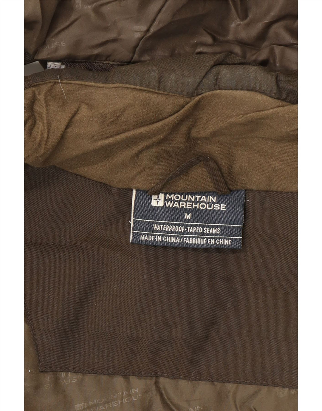 Mountain Warehouse Mens Hooded Parka Jacket UK 38 Medium Brown Nylon