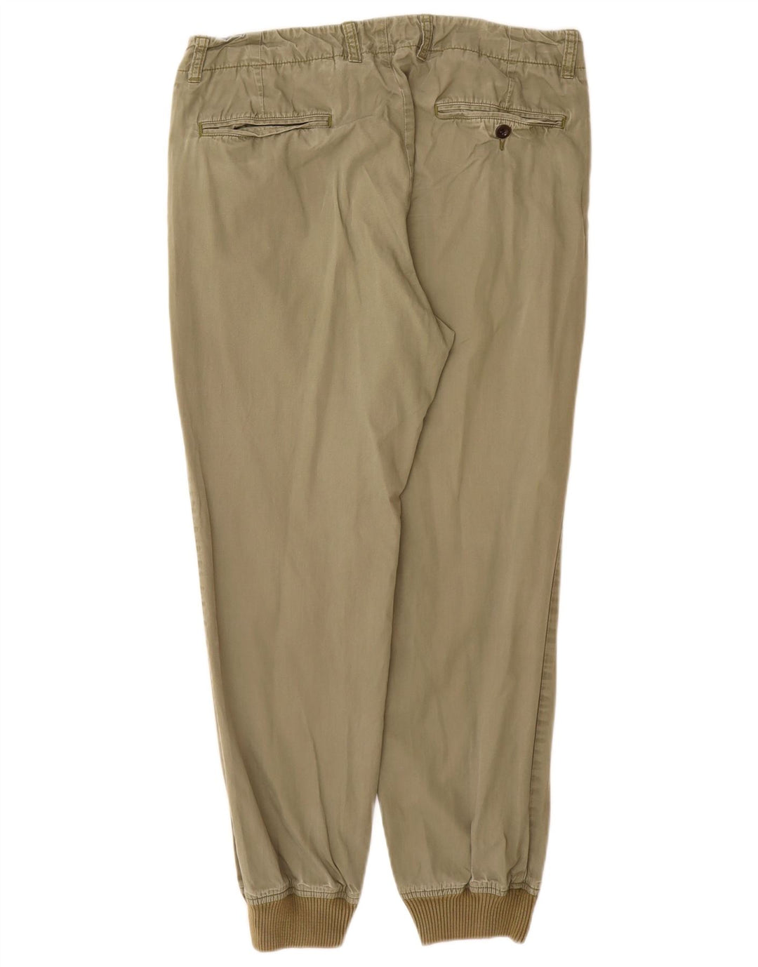 J. CREW Mens Joggers Chino Trousers W32 L27 Khaki Cotton