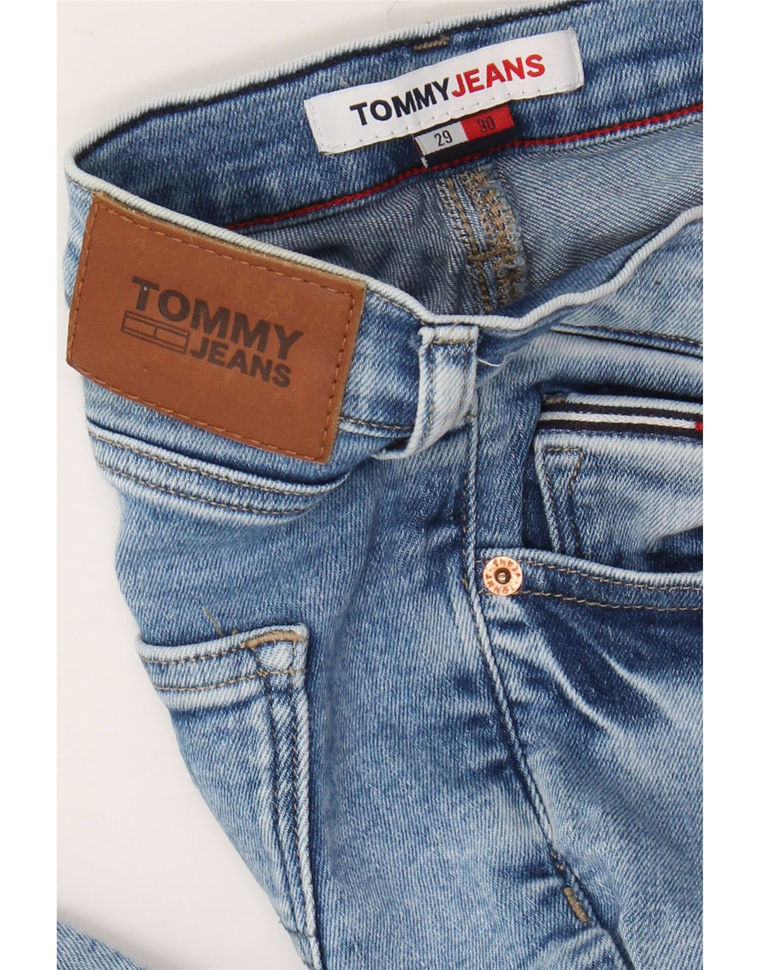 TOMMY HILFIGER Womens Slim Jeans W29 L30 Blue