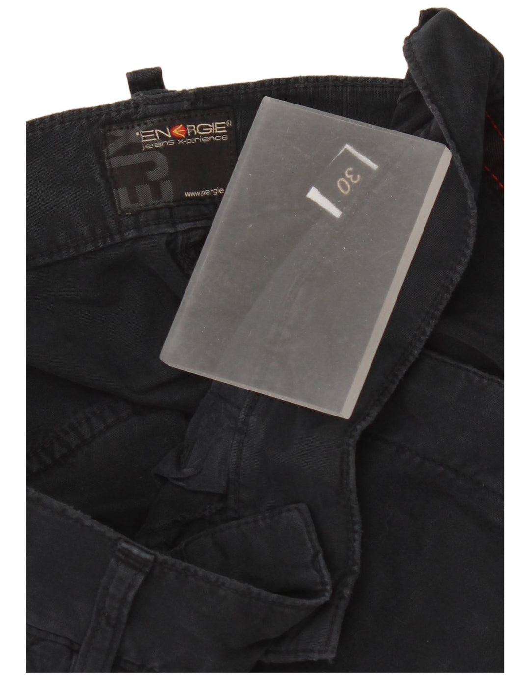 Energie Mens Bermuda Shorts W30 Medium Navy Blue Cotton