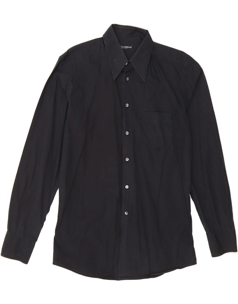 DOLCE & GABBANA Mens Shirt Size 16/41 Large Black Vintage Dolce & Gabbana and Second-Hand Dolce & Gabbana from Messina Hembry 