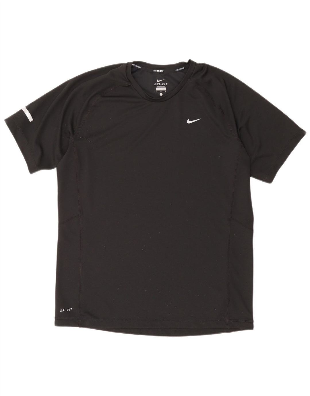 Nike Mens Dri Fit T-Shirt Top Large Black Polyester