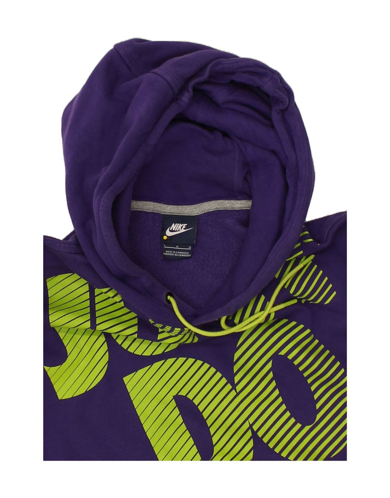 NIKE Mens Graphic Hoodie Jumper Large Purple Cotton | Vintage Nike | Thrift | Second-Hand Nike | Used Clothing | Messina Hembry 