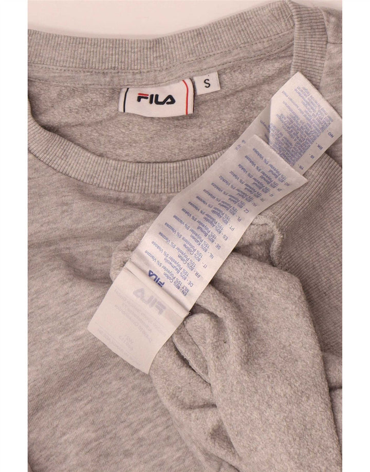 Fila Mens Sweatshirt Jumper Small Grey Flecked Cotton