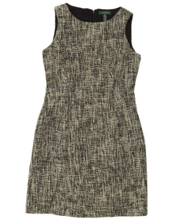 Ralph Lauren Womens Sheath Dress US 10 Large Black Flecked Classic