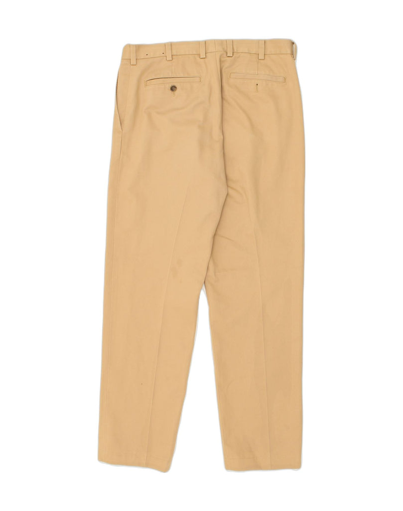 BROOKS BROTHERS Mens Milano Tapered Chino Trousers W34 L32 Beige